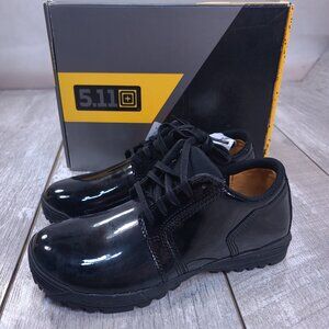 5.11 Tactical Pursuit Oxford Mens 6.5 Black PVC Uniform Dress Shoe